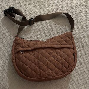 Quilted Brown Shoulder Bag